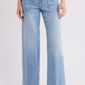 HIDDEN JEANS High Waist Raw Hem Wide Leg Dad Jeans from Nordstrom